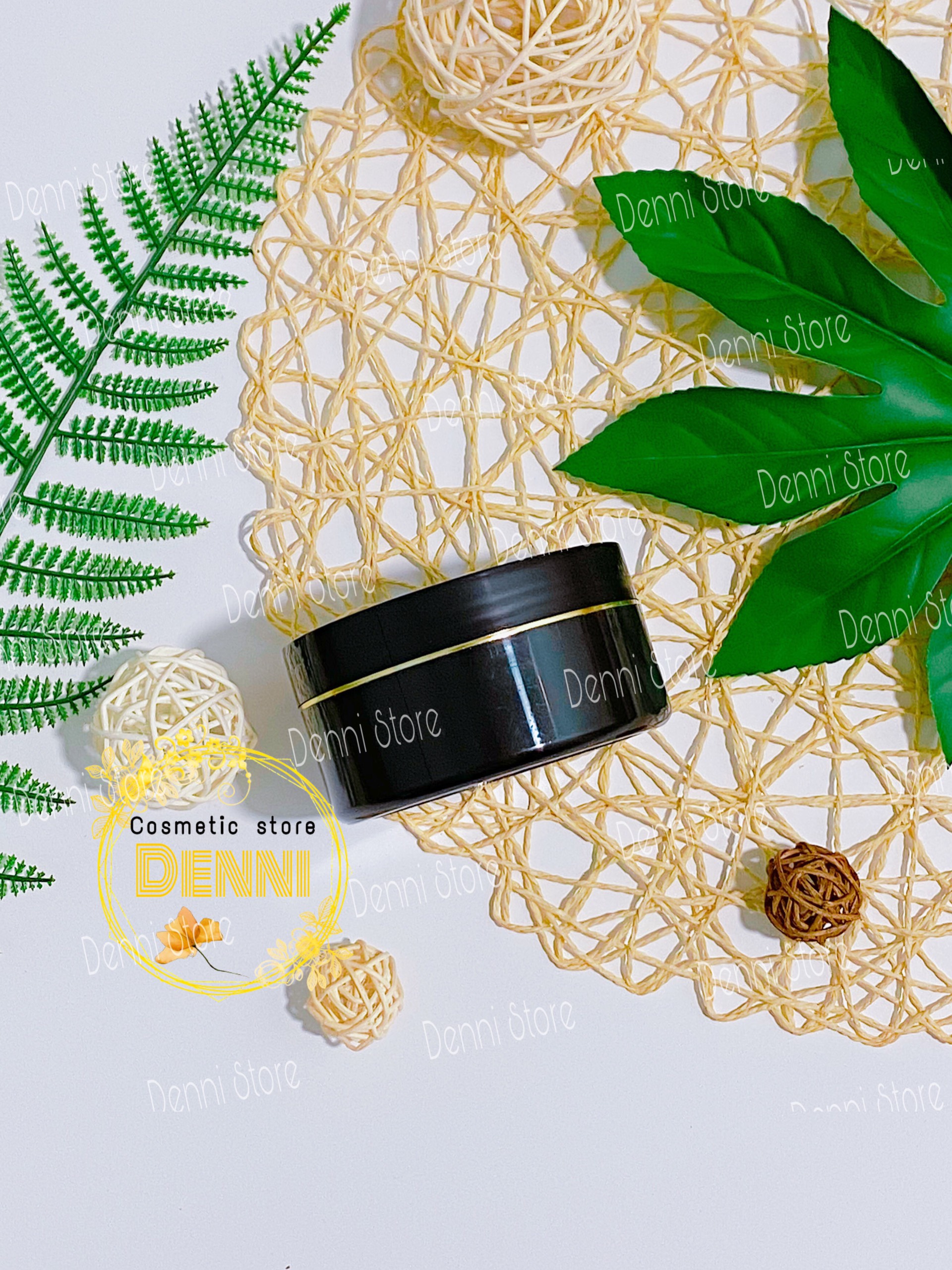 Hủ màu đen đựng kem 200g có độn đáy