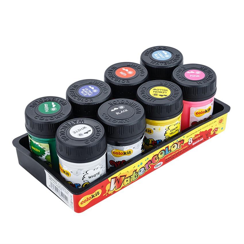Màu Nước Thiên Long WACO 03 (8 Màu) Thể Tích 15ml