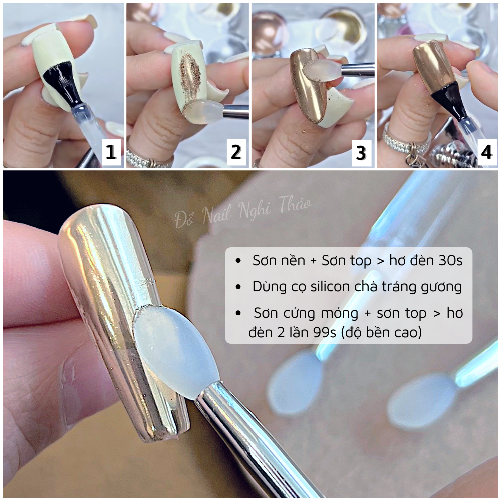 Cọ chà tráng gương silicon nail