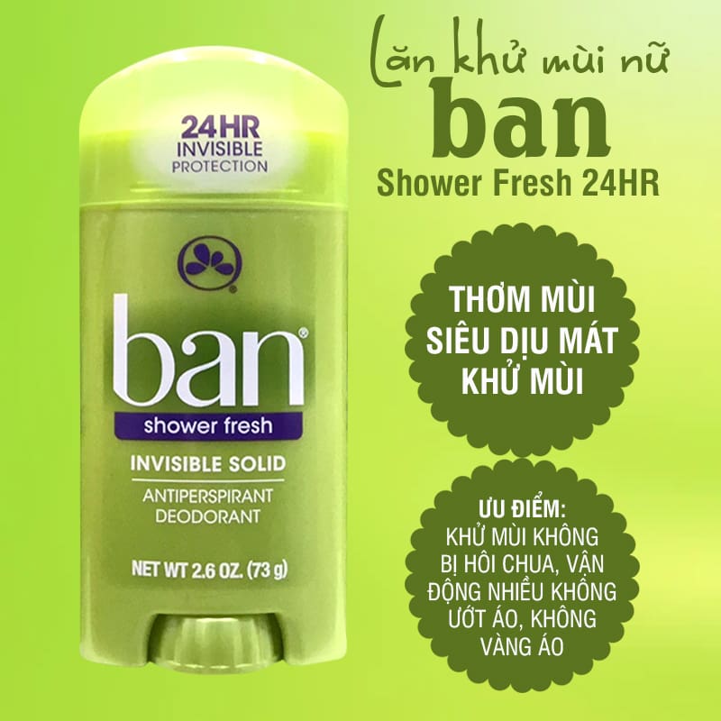 BAN Invisible Solid Antiperspirant Deodorant 73g