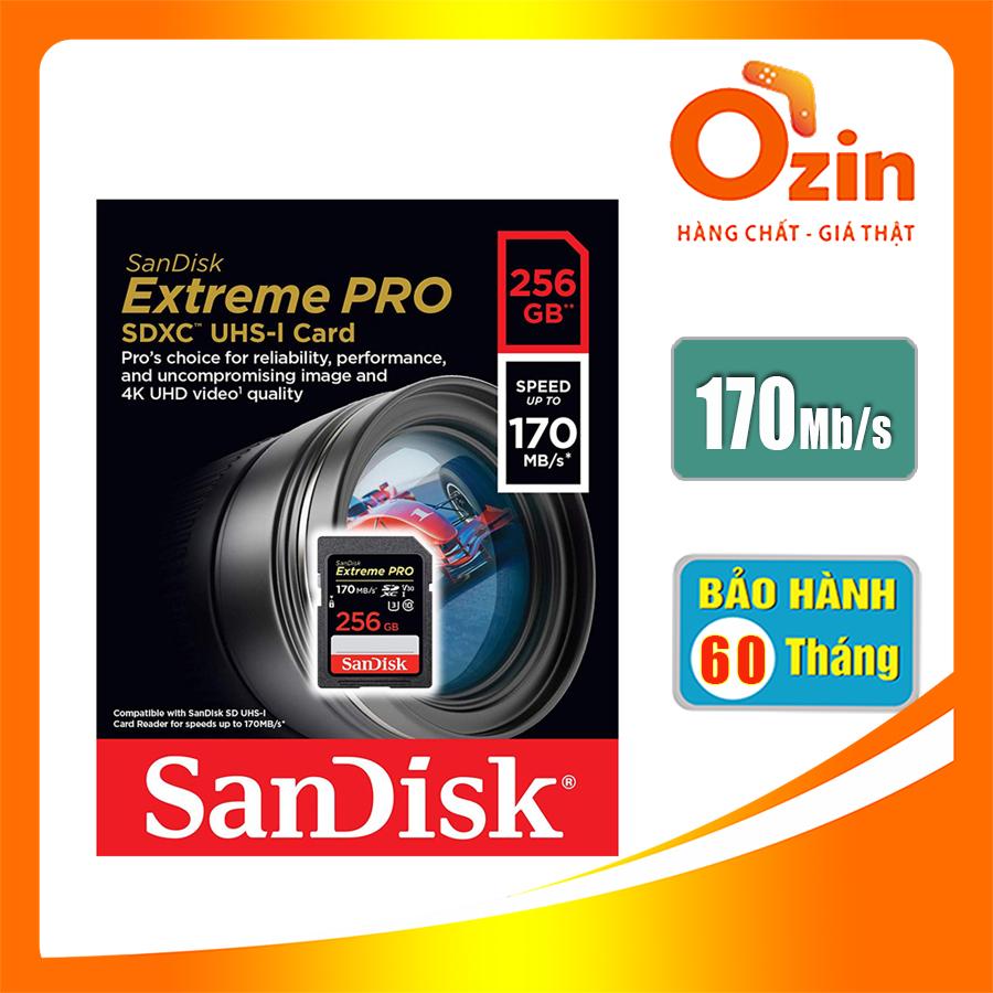 Thẻ nhớ SD sandisk Extreme PRO 256GB SDXC 170Mb s UHS-I U3 633x