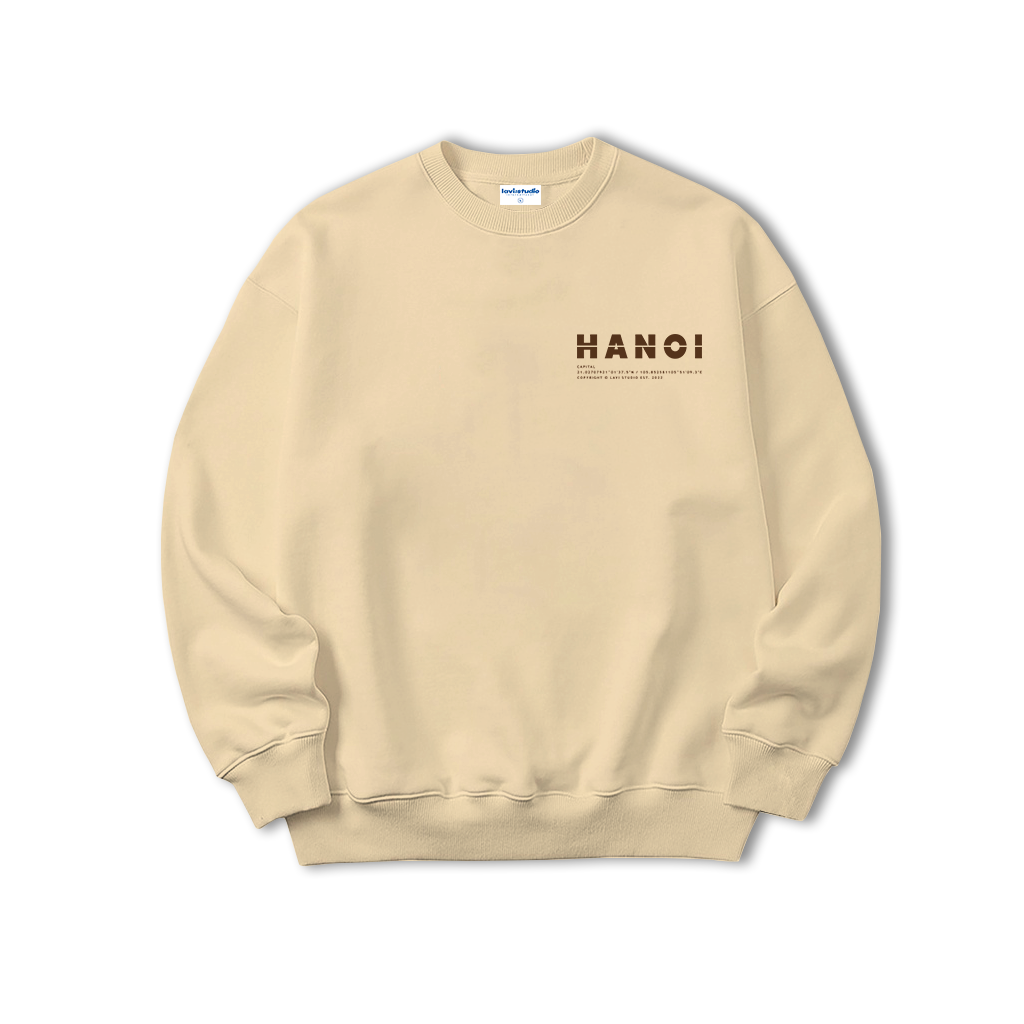 Áo sweater LAVI - HANOI nỉ chân cua