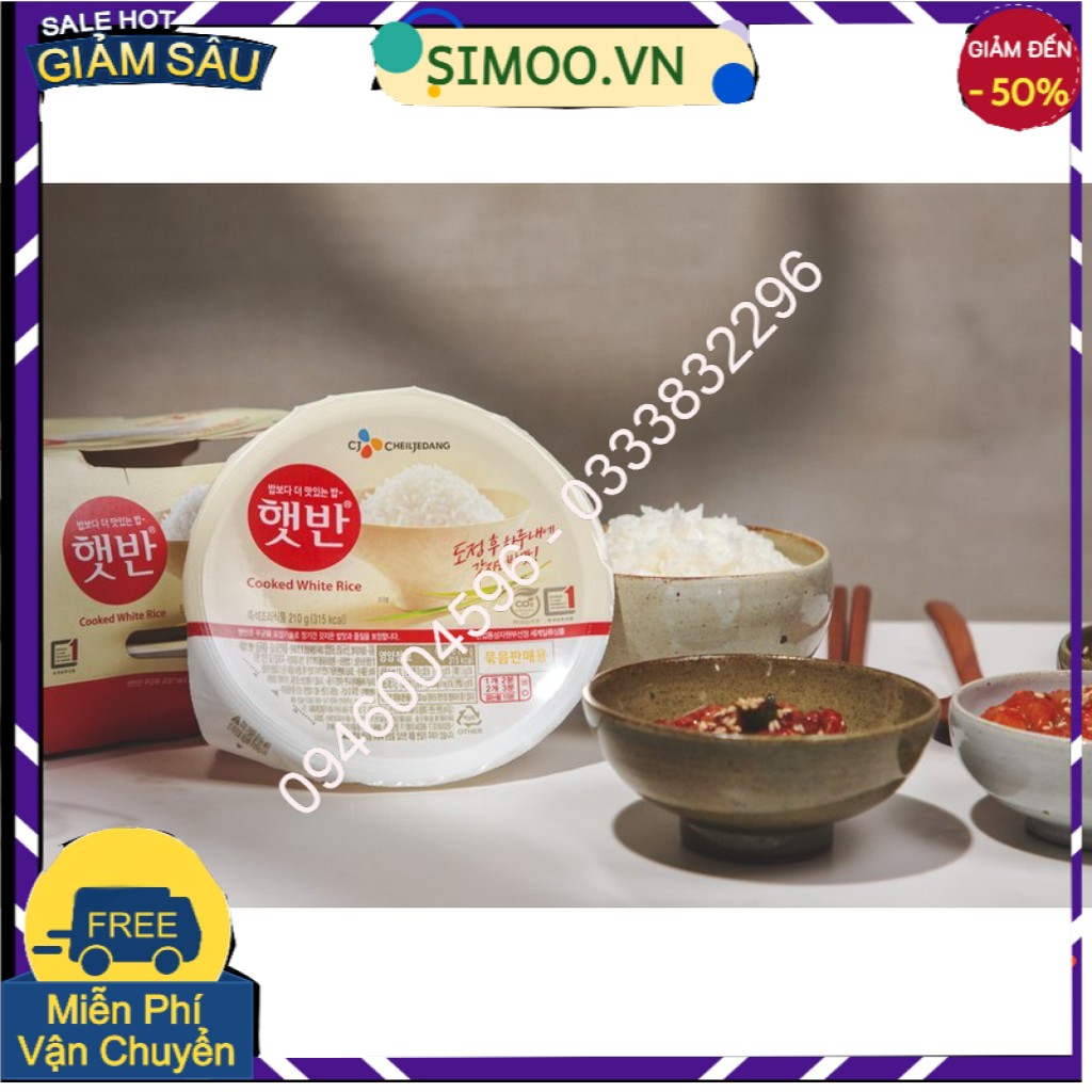 HETBAHN CƠM ĂN LIỀN 210g*3 - 햇반 210*3 개입