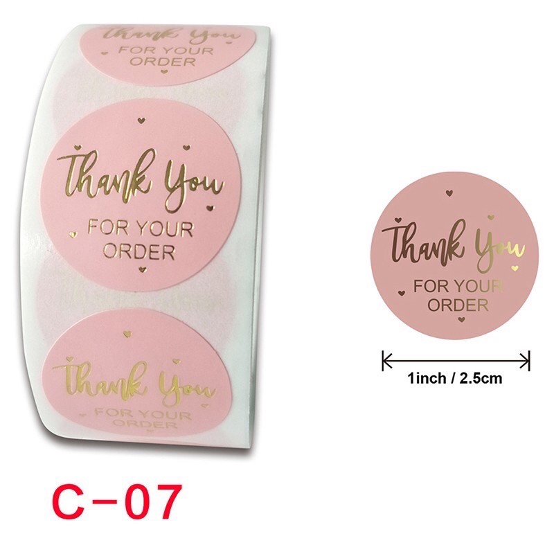 Cuộn 500 miếng dán Thank you