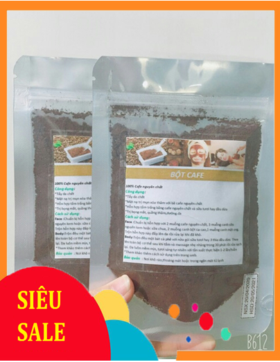 Bột Cafe đắp mặt nạ & ủ body tẩy tế bào chết 100%