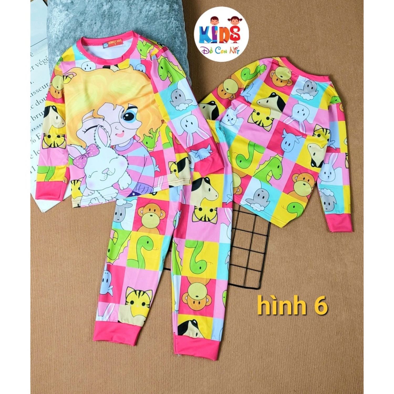 (11-23 KÝ) THUN LẠNH 3D TAY DÀI BÉ GÁI - ĐỒ BỘ TRẺ EM