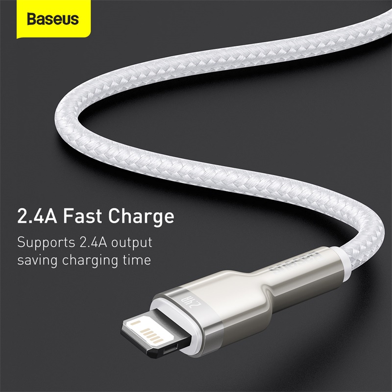 Baseus 2.4A Fast Charging USB Cable for iPhone 11 12 Pro Max Xs Xr X  Mrtal Data Cable for iPhone Cable 7 SE 8 Plus Charger for iPad air
