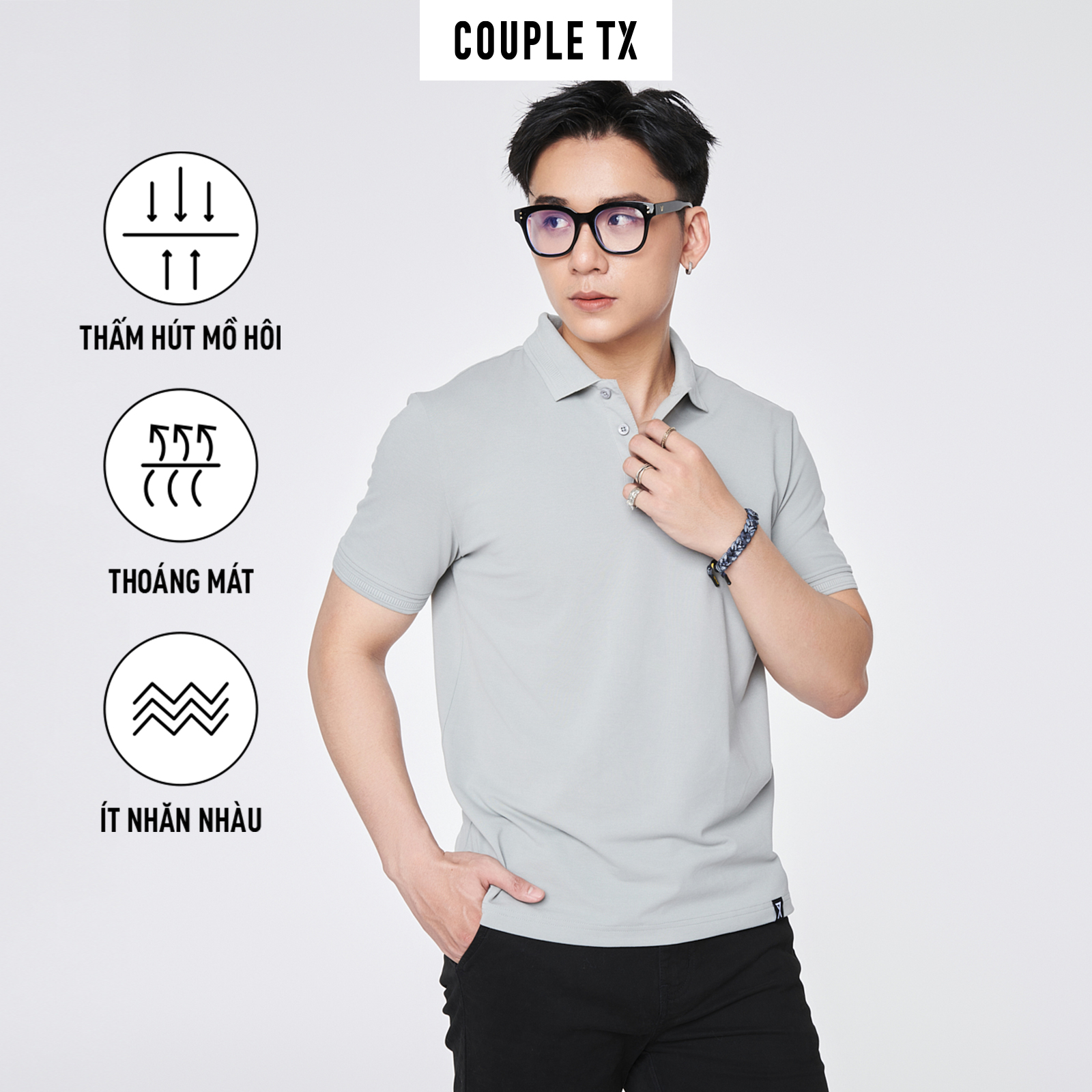 Men's Basic Polo Shirt Couple Tx - Cotton Turn-Down Collar T-Shirt, High Quality, Elegant, Luxurious Regular Form Mpo 1351