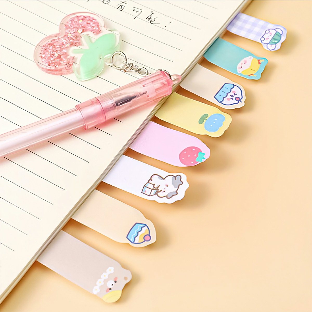 120 Notes with many cute patterns