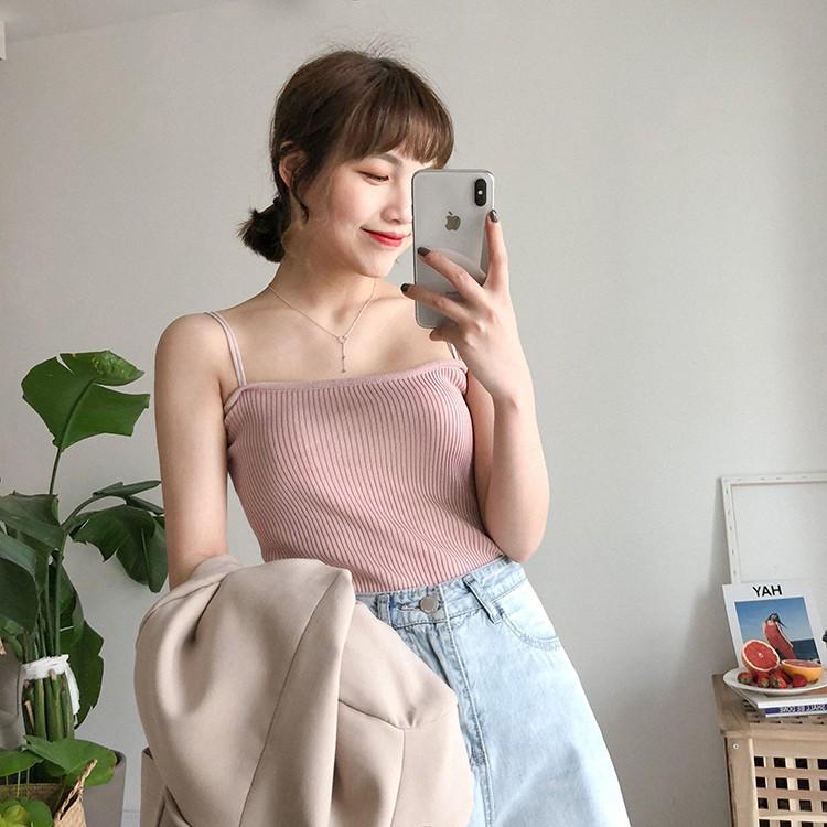 [HCM]Áo Hai Dây Bún Đôi Thời Trang