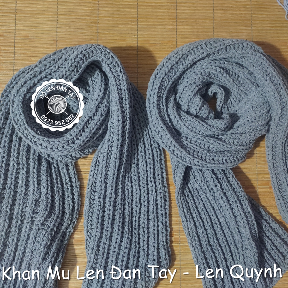 Khăn len đan tay cốt ăng lê mềm mại, ấm áp