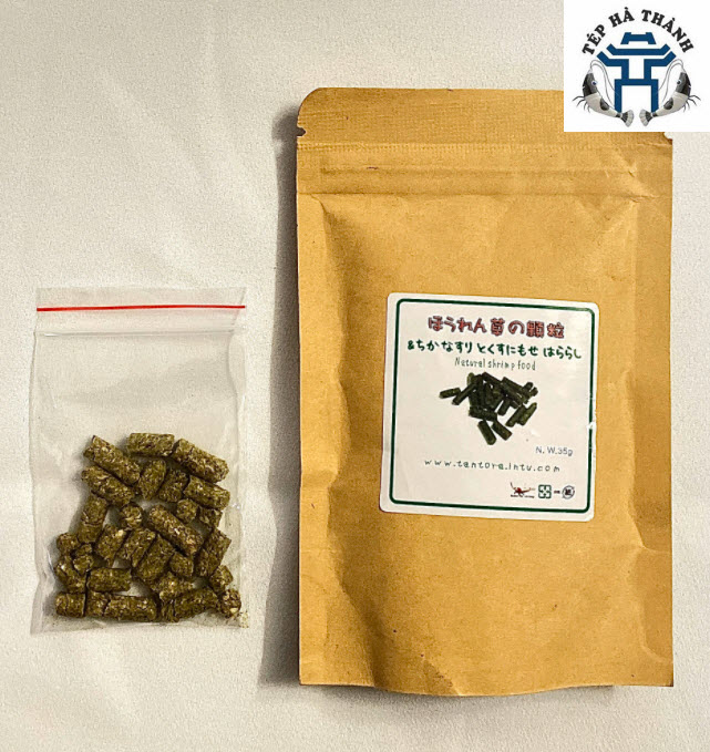 Viên rau bina gói lẻ 5gr - thức ăn cho tép cảnh