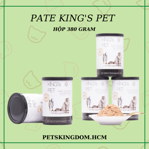 Thức ăn ướt pate KINGS PET cho mèo lon 380gram 3 vị - TP.HCM