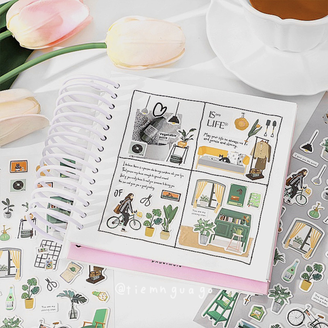 Tấm sticker Make each day count - Tiệm Ngựa Gỗ