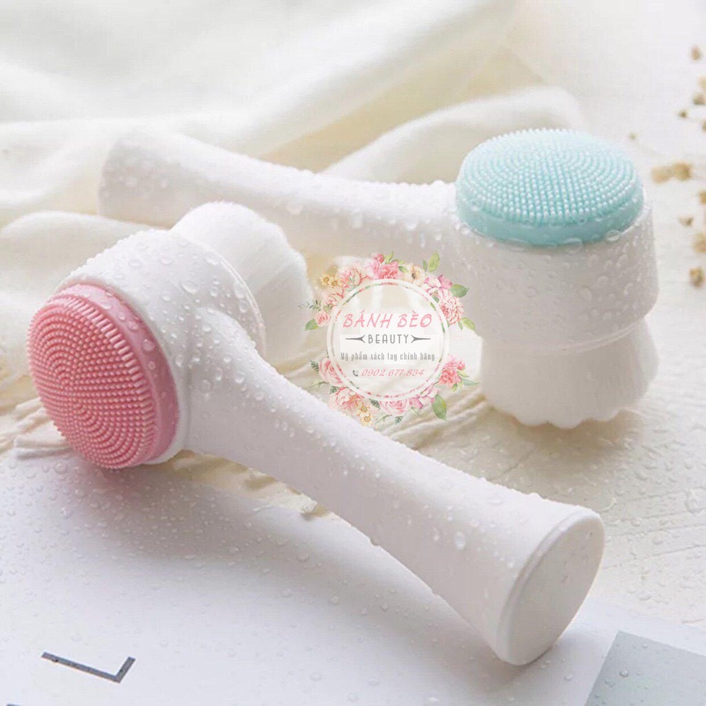 Cọ Rửa Massage Mặt 2 Đầu Siêu Mềm