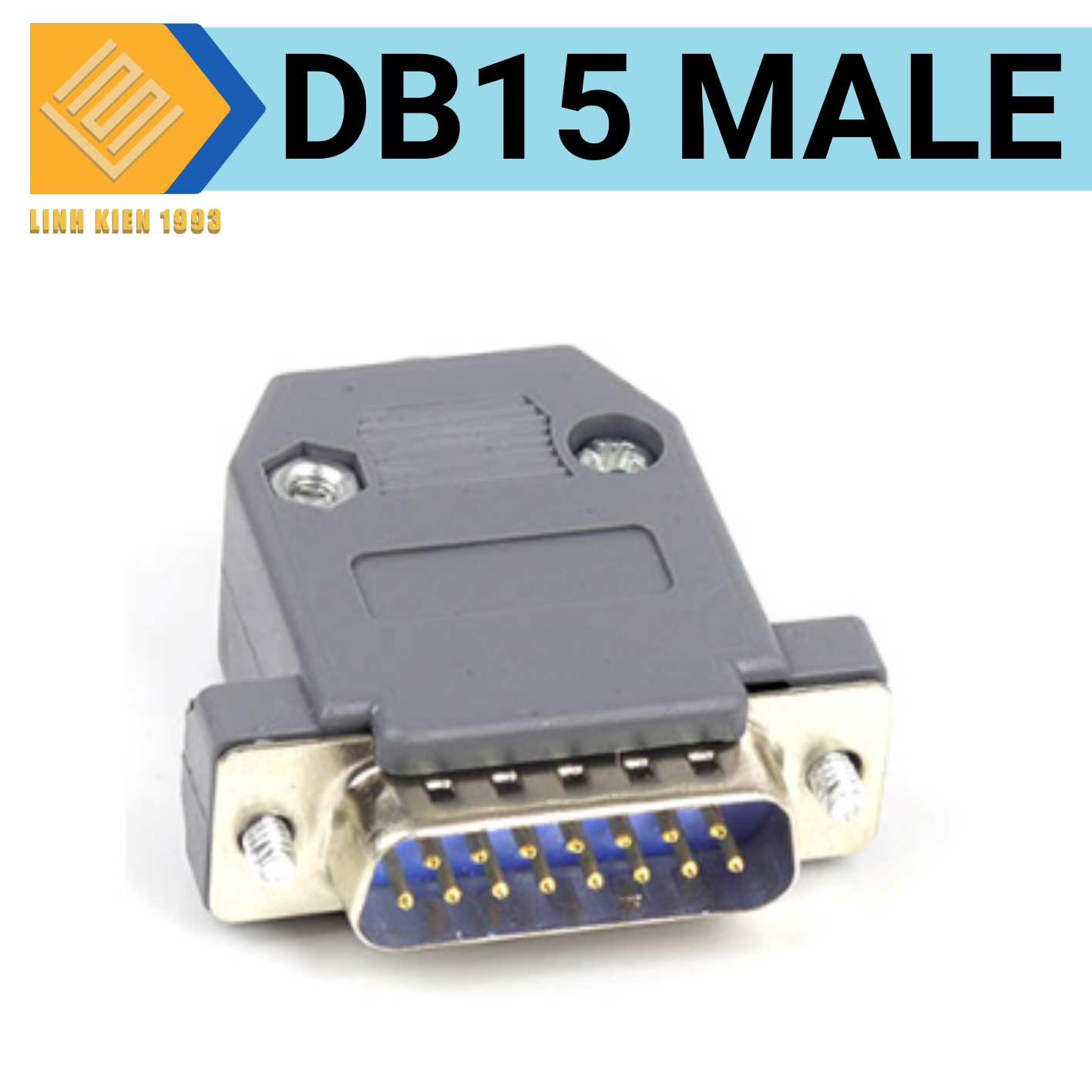 Đầu db15 cái có vỏ 2 hàng chân