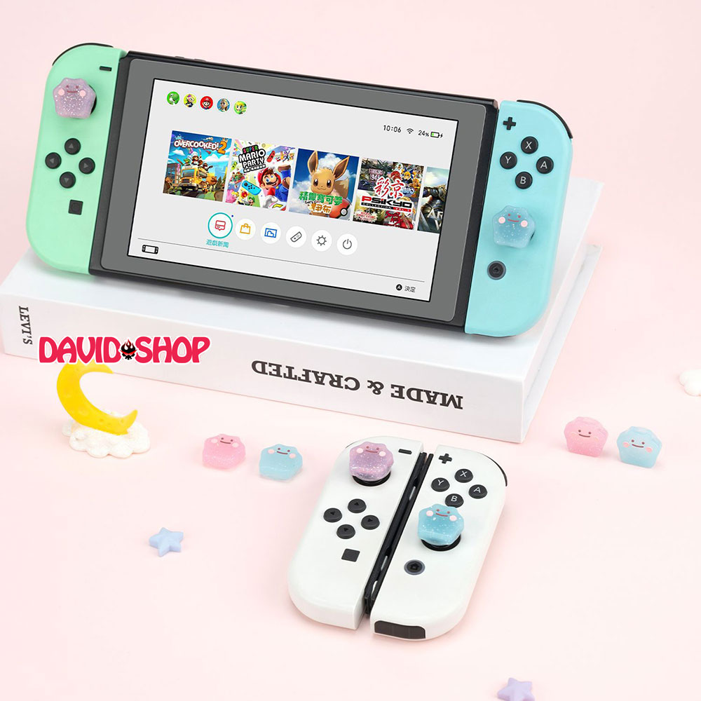 [Moncon] Núm bọc analog Ditto (Pokémon) cao cấp cho Joy-Con - Nintendo Switch OLED, V1, V2, Lite