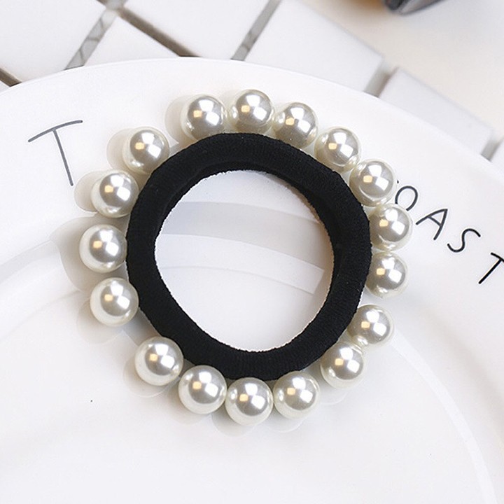 5 Dây buộc tóc đính 16 hạt ngọc PK - 16HAT