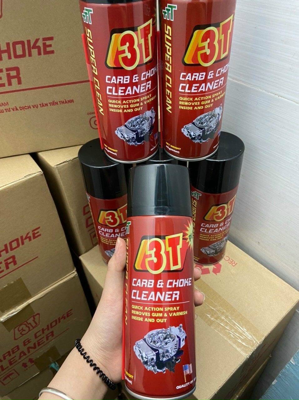 Xịt Chế Hoà Khí 3T Dung Dịch Xúc Rửa Bình Xăng Con Tẩy Vết Bẩn Chai Vệ Sinh Họng Ga
