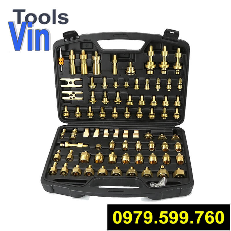 Bộ thử kín điều hòa ô tô, Bộ thử xì dàn lạnh 77 chi tiết VT-1982