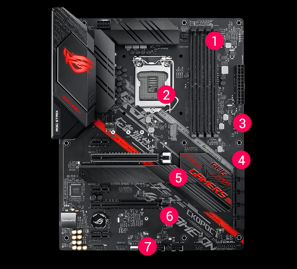 Mainboard ASUS ROG STRIX B460-H GAMING (Intel B460, Socket 1200, ATX, 4 khe Ram DDR4)