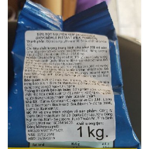 SỮA TƯƠI DEVONDALE NGUYÊN KEM 1KG - CBA-SUA-20