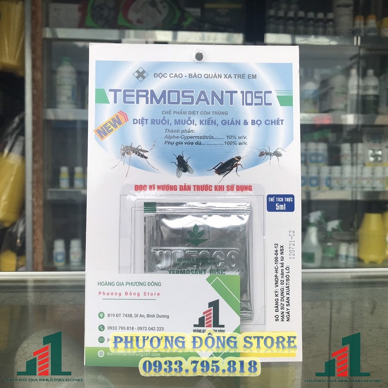 Thuốc diệt muỗi và côn trùng termosant 10sc - 5ml