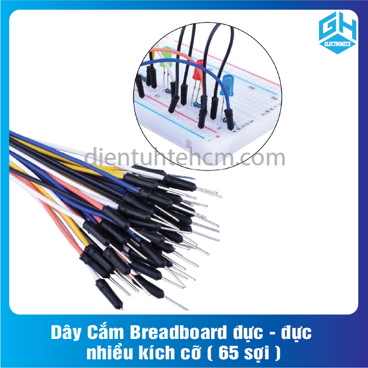 Dây Cắm Breadboard đực - đực nhiều kích cỡ 65 sợi