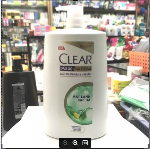 Dầu Gội CLEAR Bạc Hà chai 1kg4 To