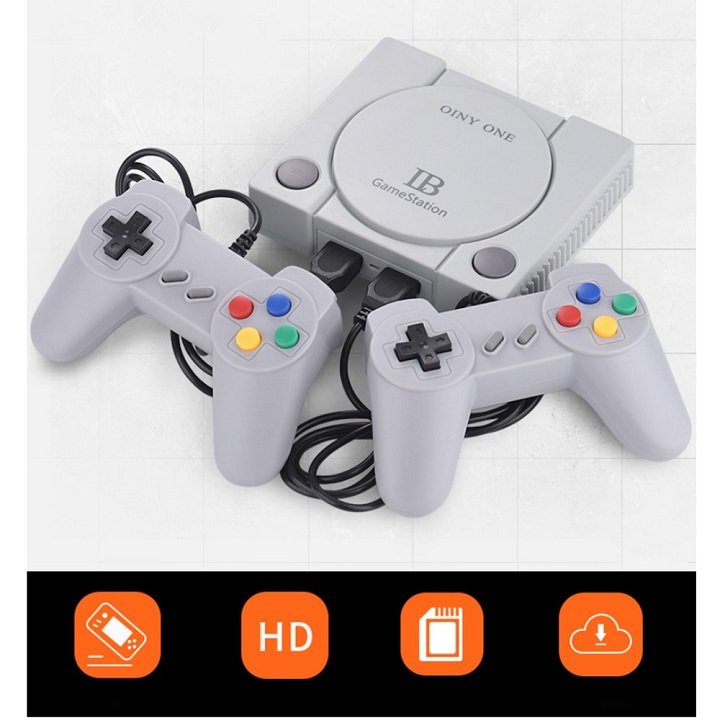 Máy chơi game cổ điển nes classic 600 trò chơi 2 tay cầm hd tv game contra, mario , đua xe , xe tăng , xếp gạch