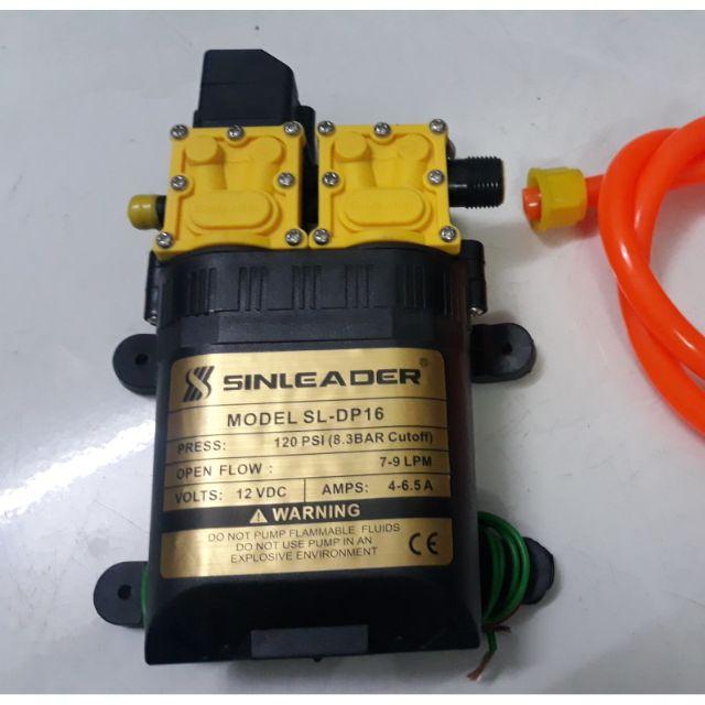 Máy bơm áp lực mini 12v đôi Sinleader