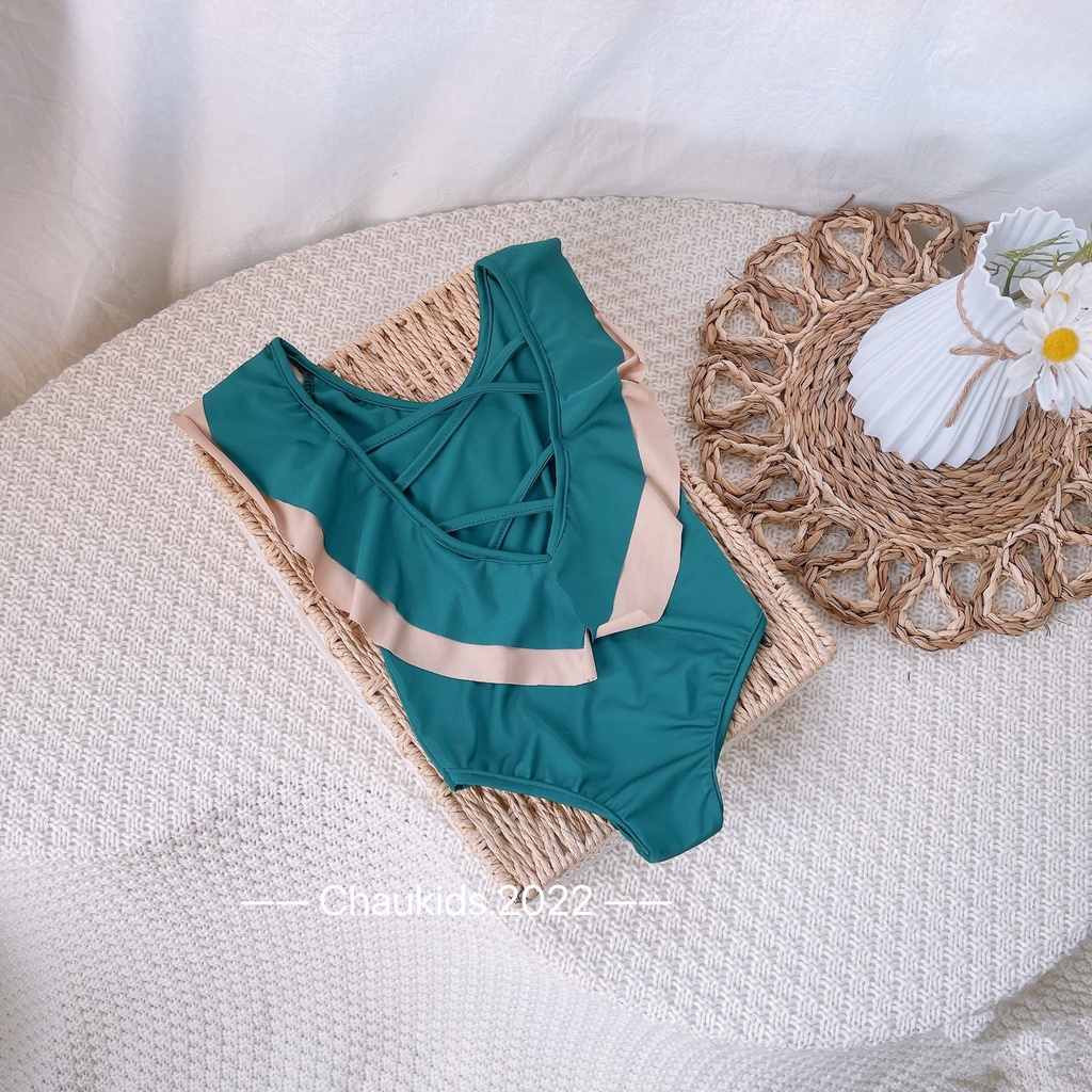 Bikini cánh tiên đan lưng cho bé gái,bộ bơi bé gái