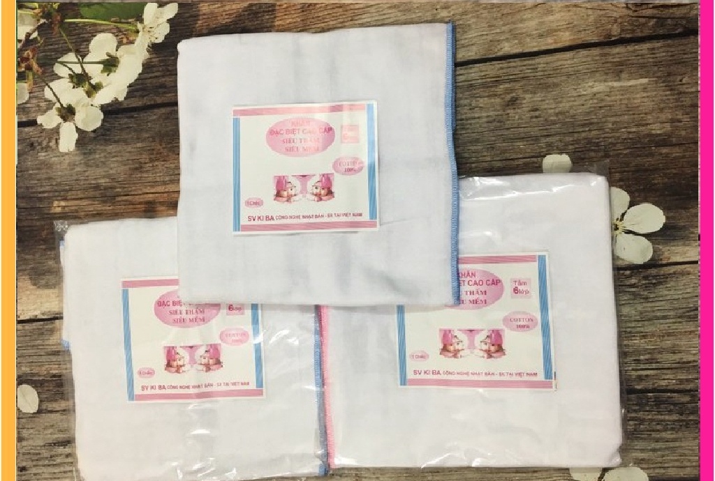 Combo 3 Khăn Xô Tắm Kiba Siêu Mềm 4 Lớp