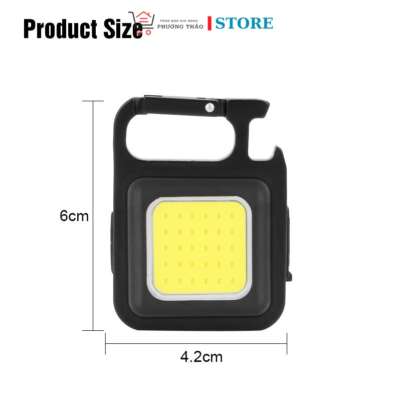 MÓC KHÓA ĐÈN PIN 3 CHẾ ĐỘ COB