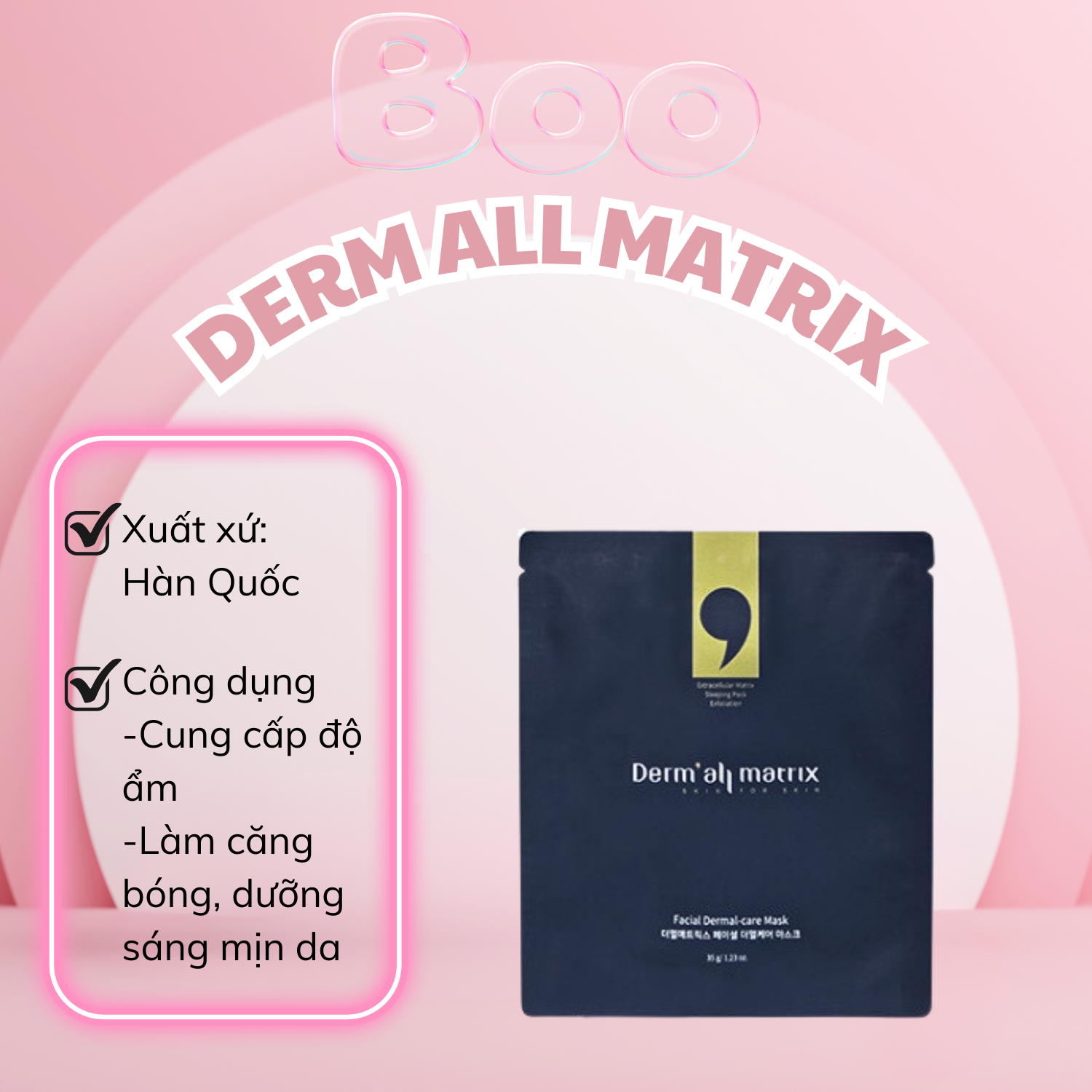 Mặt Nạ Derm All Matrix - Màu Xanh ( Mẫu Mới )