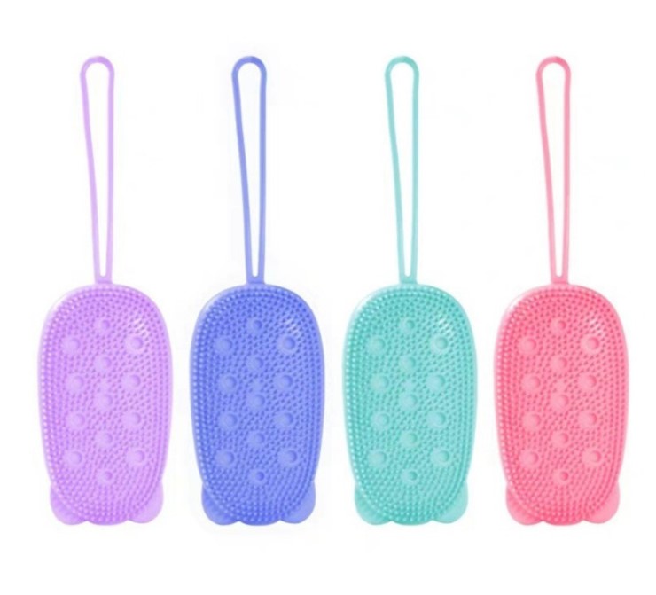 Bông tắm bọt biển silicone tạo bọt kỳ ghét cọ chà lưng