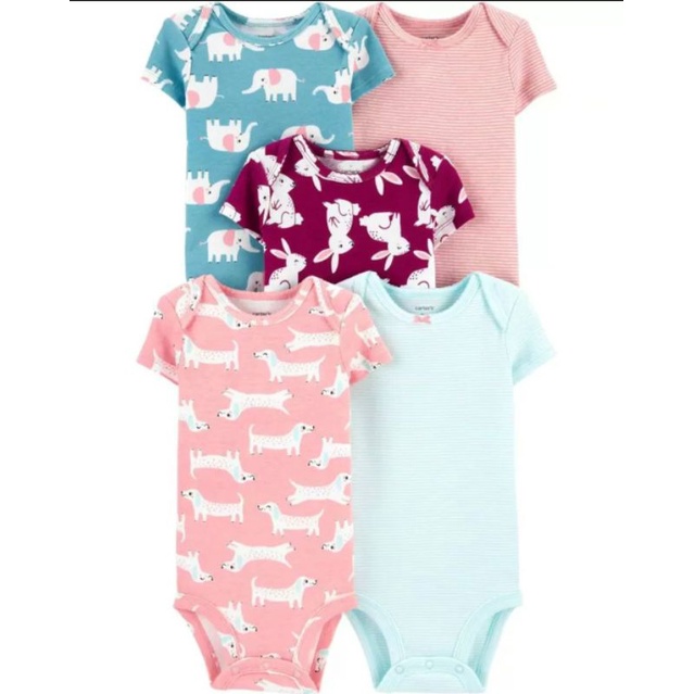 [Auth] Set 5 bodysuit Carters Mỹ cho bé trai gái