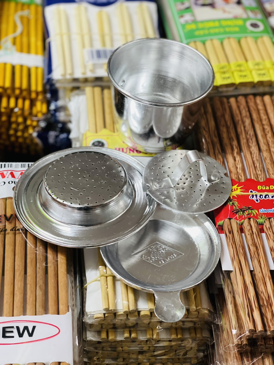 Phin cà phê NHÔM 04 size (chung, lớn, đại và cồ)