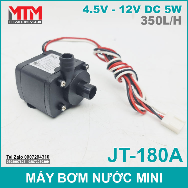 Máy bơm nước mini 4.5V 12V 5W 350L JT-180A