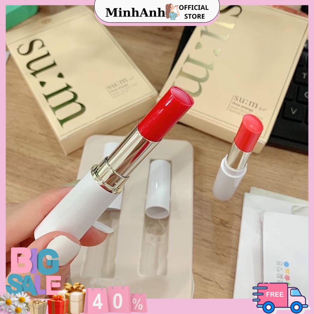 Set son dưỡng cao cấp Sum 37 hai màu đỏ và coral - Q Cosmetics