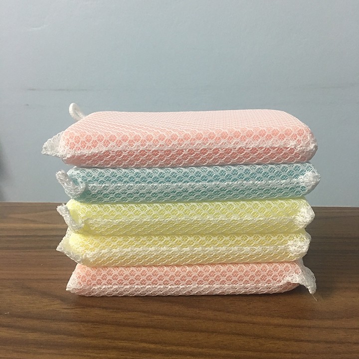 Combo 5 miếng rửa chén cốc tiện dụng, miếng rửa chén siêu mềm, miếng rửa chén mút