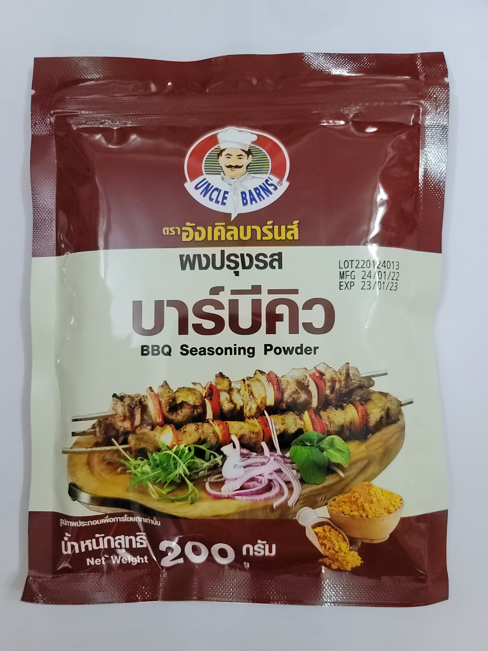 Bột lắc thịt nướng bbq uncle barns thái lan 200g