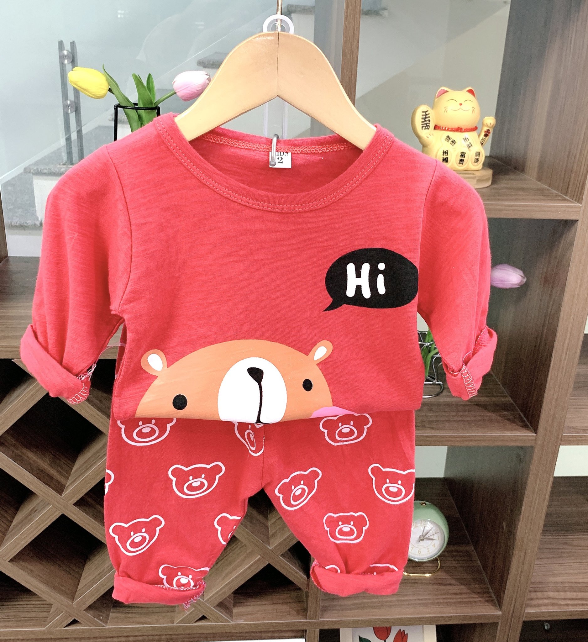 Đồ bộ thu đông mặc nhà cho bé gái