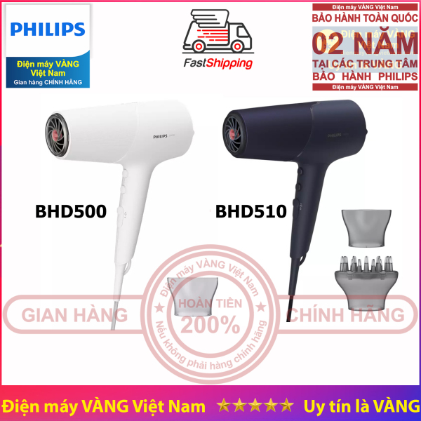 Máy sấy tóc ion Philips BHD500 và Philips BHD510 thay thế cho Philips HP8232 HP8233 BHD350 giá rẻ