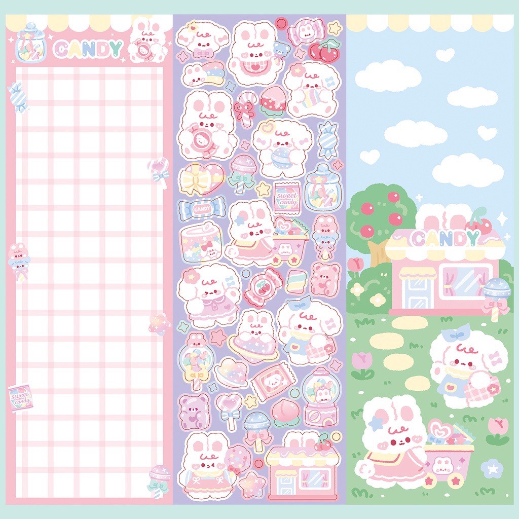 Stickers cún thỏ