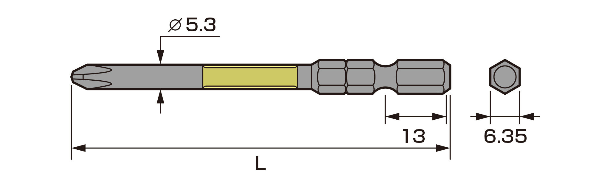 [HCM]Vỉ 2 mũi vít 1 đầu Anex ABRD-2120