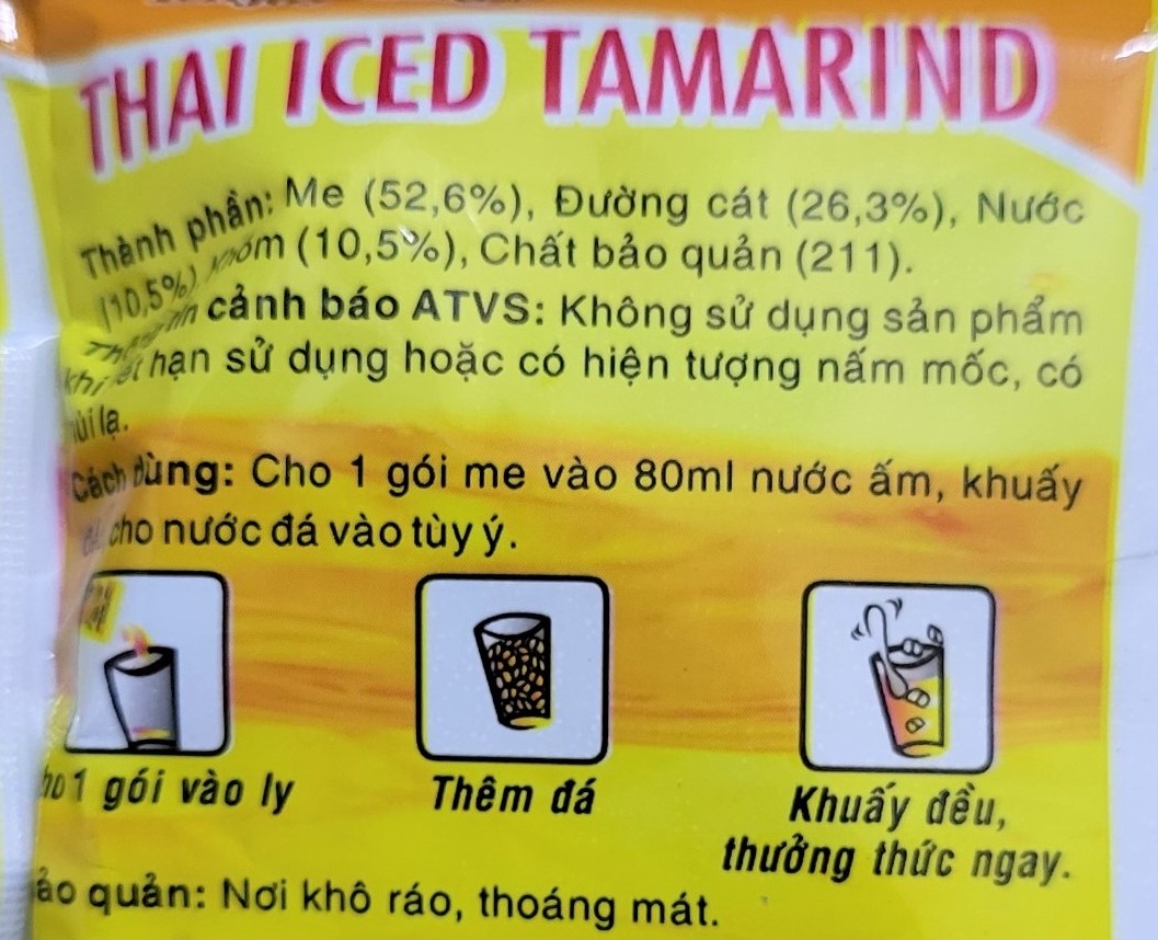 (gói 50g) ĐÁ ME (Me Thái Lan Hạt Mềm) THANH BÌNH Thai Iced Tamarind