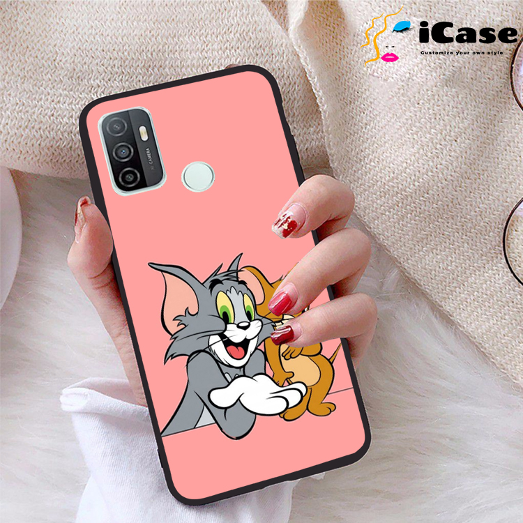 Ốp lưng Oppo A32 viền dẻo TPU BST Pinky