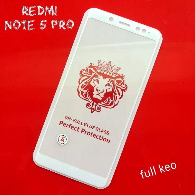 Kính cường lực full màn Xiaomi Redmi Note 5 / Note 5 Pro Trắng