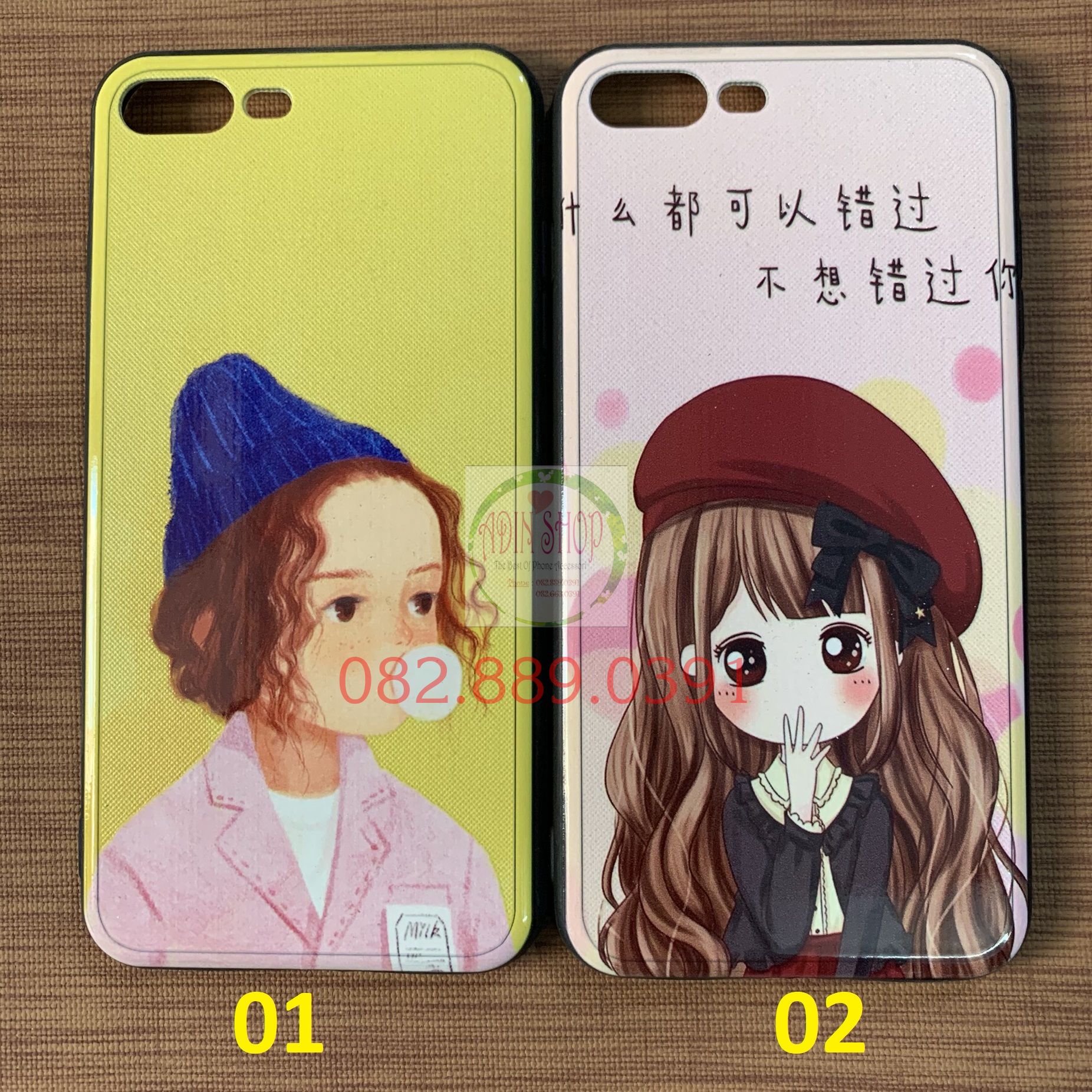 Ốp lưng iphone 7Plus/ 8 Plus in hình đẹp viền dẻo đen silicon